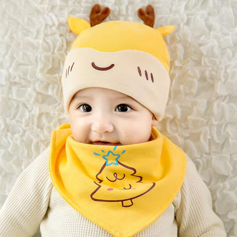 Japan baby hat newborn baby cap spring and autumn thin section baby boy and baby early winter baby sleep cap wave