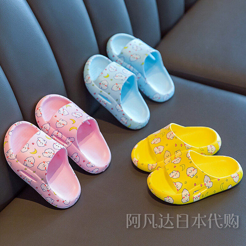 Japanese JULIPET children's slippers summer girls cute cartoon non-slip soft bottom small parent-child baby sandals