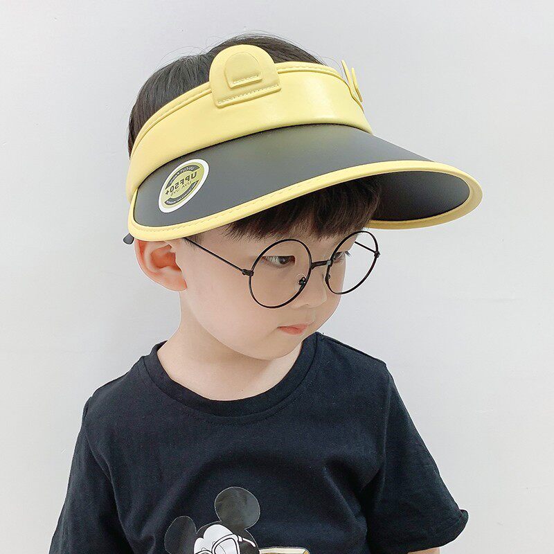 Japanese children sunscreen hat boy summer anti UV big hat girl empty top sun shade sunhat baby cool hat