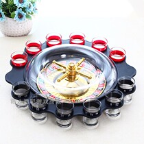 Black Russian roulette acrylic turntable KTV bar drinking game props 12 cups acrylic turntable