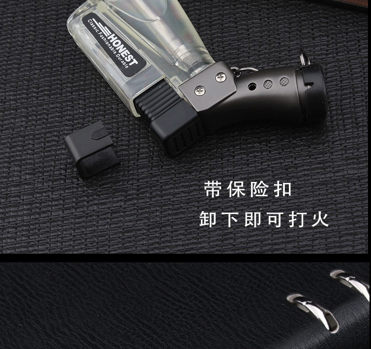 Đèn pin hàn cá tính nhẹ chính hãng Công suất quá khổ trong suốt cửa sổ không khí trong suốt cái bật lửa