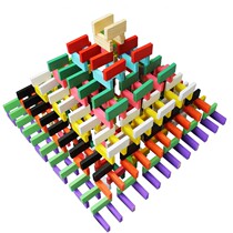 Domino solid wood teacher recommended kindergarten monochrome extra large 6cm puzzle interesting 3-5 years old