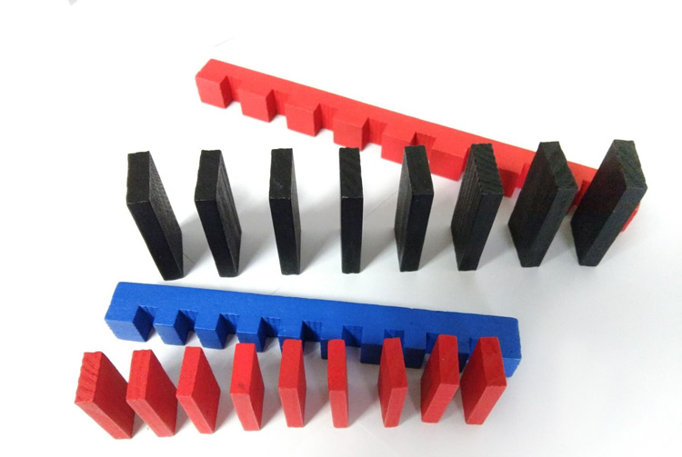Gỗ rắn kích thước domino phù hợp với cơ quan 1000 miếng của người lớn xây dựng khối câu đố của trẻ em