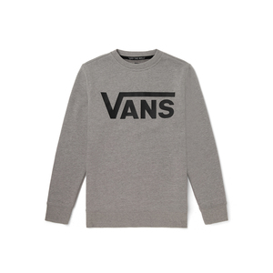 范斯官方灰色经典LOGO大童套头卫衣