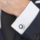 Business casual all-match French shirt button cufflinks black gemstone men's cuff nails simple cuff nails Cufflinks