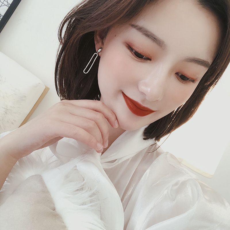 Song Huijo Tongan Return Thread Needle Earrings Woman Long Version Temperament Super Fairy Net Red Mosquito Coil Pan Ear Clip Without Earhole Women's Ear Accessories
