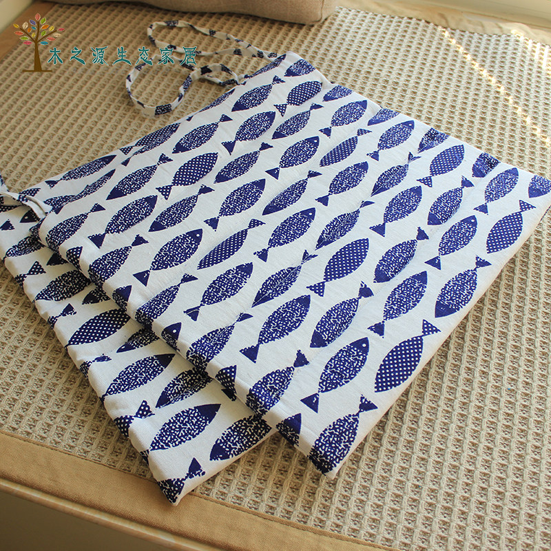 Thin Section Four Seasons Office Chair Computer Chair Tatami Cushion With Strap Non-slip Breathable Dining Chair Chair Cushion