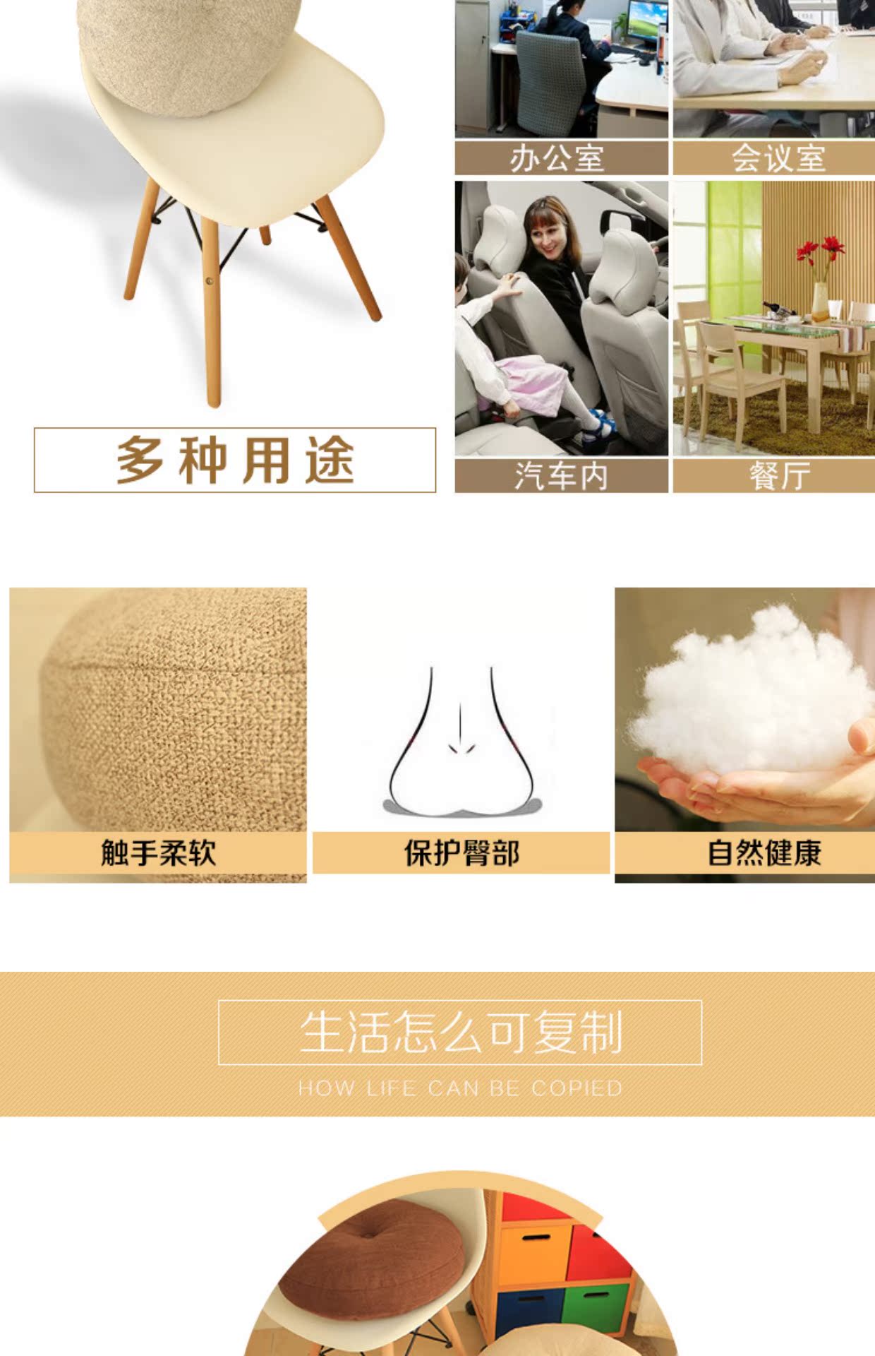 Cotton và vải lanh Nhật Bản tròn màu dày dày ghế ăn đệm có thể tháo rời và đệm nệm có thể giặt để tăng thiền thờ phật ngồi trên thảm vải - Ghế đệm / đệm Sofa thảm trải ghế gỗ phòng khách