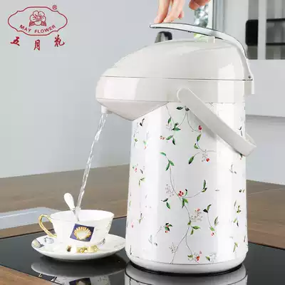 Mayflower Pneumatic Thermos Pot Press-on Thermos Glass liner Thermos Large-capacity thermos Household