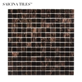 Северная простая черная стеклянная мозаичная плитка плитка кирпичная лабораторная фоновая стена талант