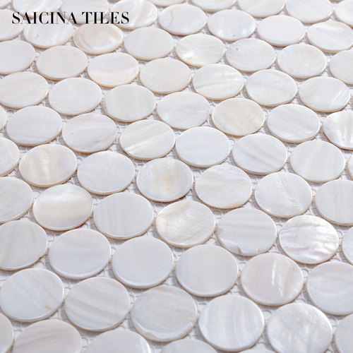 Натуральная раковина супер белая круглая жемчужная мозаика плитка плитка для ванной комнаты кухонная кухня балкон балкон