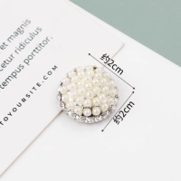 G-13-7 серебряная тарелка с жемчужным цветком и бриллиантовой пряжкой