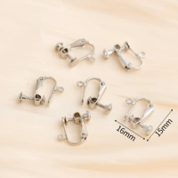 E4-3-04#белый k плоско-плоский варный ушной зажим 10