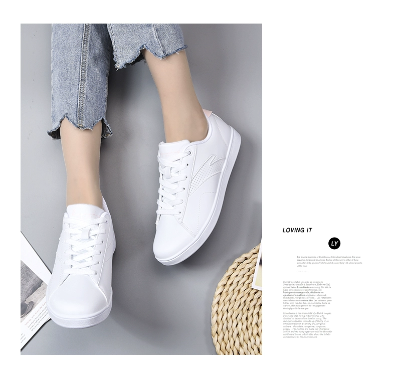 Một đôi giày đạp giày thể thao giày nữ 2019 mùa hè thoáng khí giày trắng trang web chính thức giày trắng hoang dã - Dép / giày thường