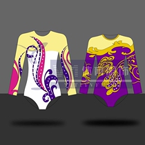 Gymnastics Suit Bronzing and Gymnastics Suit for the Volkswagen Athletic aerobics competition Contest Gymnastics Clothing Suit
