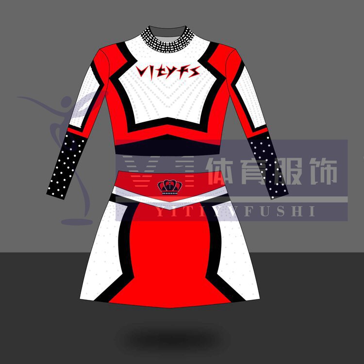 New skills cheerleading, a playground for gymnastics, dance for a professional set to be a student competition suit