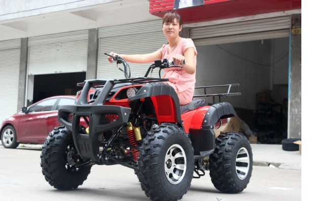 Với chân bắt đầu 150cc tốc độ vô cấp đôi nhôm hàng nhôm bánh xe lớn bull ATV bốn bánh xe máy xe máy trẻ em 2 bánh