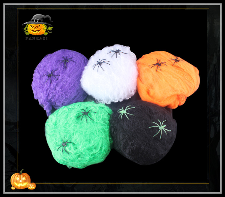 Halloween trang trí phòng thoát đạo cụ ma ám nhà nhện bông mô phỏng nhện tơ ma lễ hội bố trí cung cấp mạng nhện - Sản phẩm Đảng / Magic / Hiệu suất đồ hóa trang cho bé