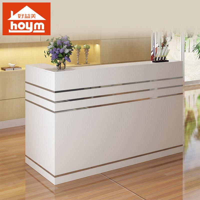 Good Yimei Office Front Desk Cashier Counter Reception Desk Consultation Desk Table Drawer Table Bar Desk Workbench Customizable