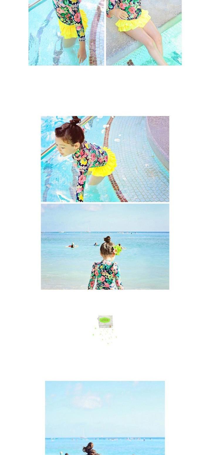 Đồ bơi cho bé gái Đồ bơi chia tay Công chúa Váy dài tay Sun Girl Baby Baby Đồ bơi Hàn Quốc - Bộ đồ bơi của Kid đồ bơi trẻ em nữ 12 tuổi