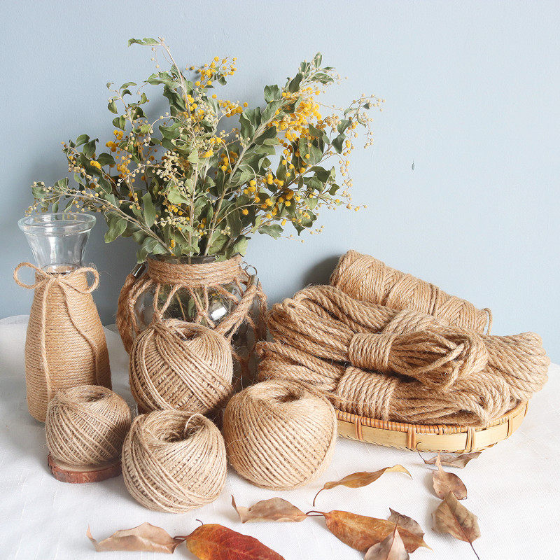 Hemp rope DIY handmade packaging rope akka wax rope decoration photo wall hanging accessories photo props braided rope