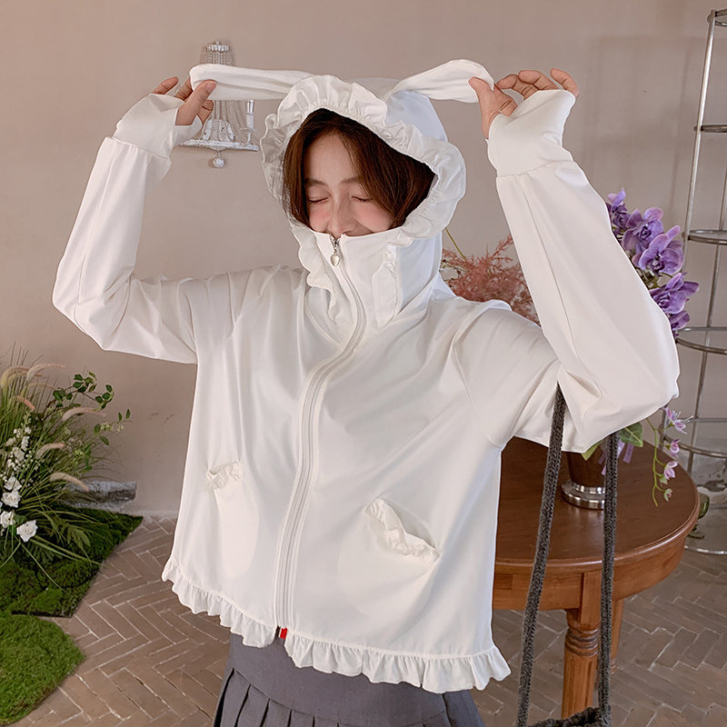 Sun Protection Clothing for Women 2026 Summer New Style Small Size Hooded Cute Sun Protection Jacket Ice Silk Sun Protection Short Cardigan Sun Protection Clothing for Women 2026 Summer New Style Small Size Hooded Cute Sun Protection Jacket Ice Silk Sun Protection Short Cardigan