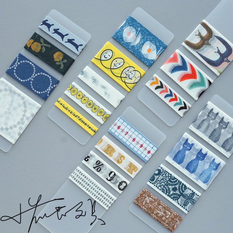 Japan MT split and paper adhesive tapes Miniming cat digital letter ruler decorative handbooks material 1 m