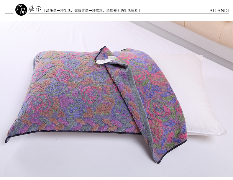 AILANDI Hoa oải hương In gối Gối Cotton mềm thoải mái Cặp đôi gối 2 gói khăn choàng gối