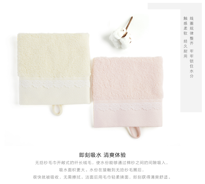 AILANDI khăn bông crepe nguyên chất Khăn vuông bông sạch khăn thấm nước mềm thấm nước dày khăn - Khăn tắm / áo choàng tắm khăn tắm poemy