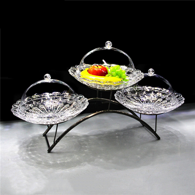Hotel Buffet Restaurant Dishware Fruit Cold Food Disk Fruit Cold Dining Meeting Three-storey Food Disk