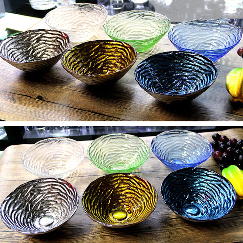 Fruit Pan Delicate Glass Bowl Seasoning Bowl Commercial Glass Small Bowl Creative Glass Pan Fruit Pan Candy Tray Water Fruit Bowl