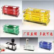 Custom Inserted Home Double Hole Crystal Glass Microphone Rack Microphone Holder KTV Supplies Wireless Multifunction Shelf