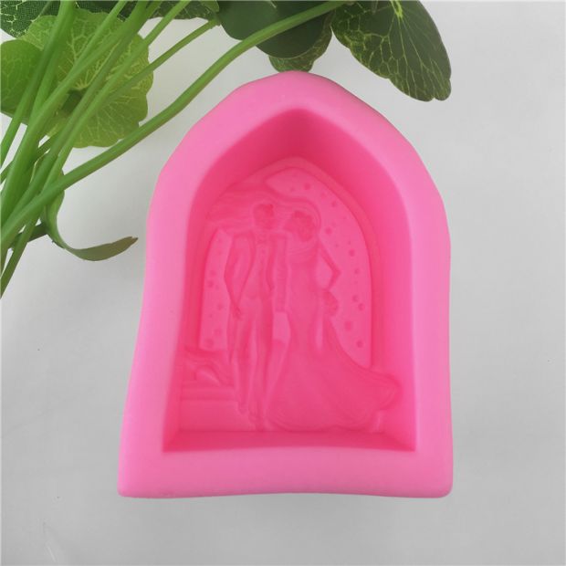 Wedding chú rể cô dâu handmade xà phòng silicone khuôn DIY handmade xà phòng xà phòng cơ sở xà phòng khuôn nến khuôn bánh căn