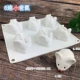 6 Ngay cả thỏ trắng 3D Rabbit Silicone Mousse Model Home Pudding Pháp Baking Cake Mold Cartoon Jelly Mold - Tự làm khuôn nướng