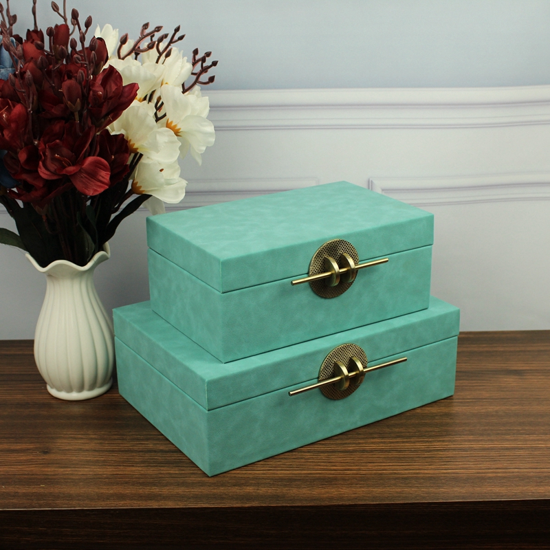 Custom New Chinese model Rooms First Accessories Box Light Lavish Creative Pendulum Pieces Modern Containing Box White Grilled Lacquered Ornament Box