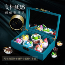 Modern hotel restaurant afternoon tea snack box exquisite dessert display box pastry makeup decoration storage box customization