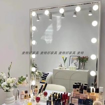 Desktop makeup mirror table with light tabletop bridal shop eyebrow design studio makeup table photo studio dedicated makeup table