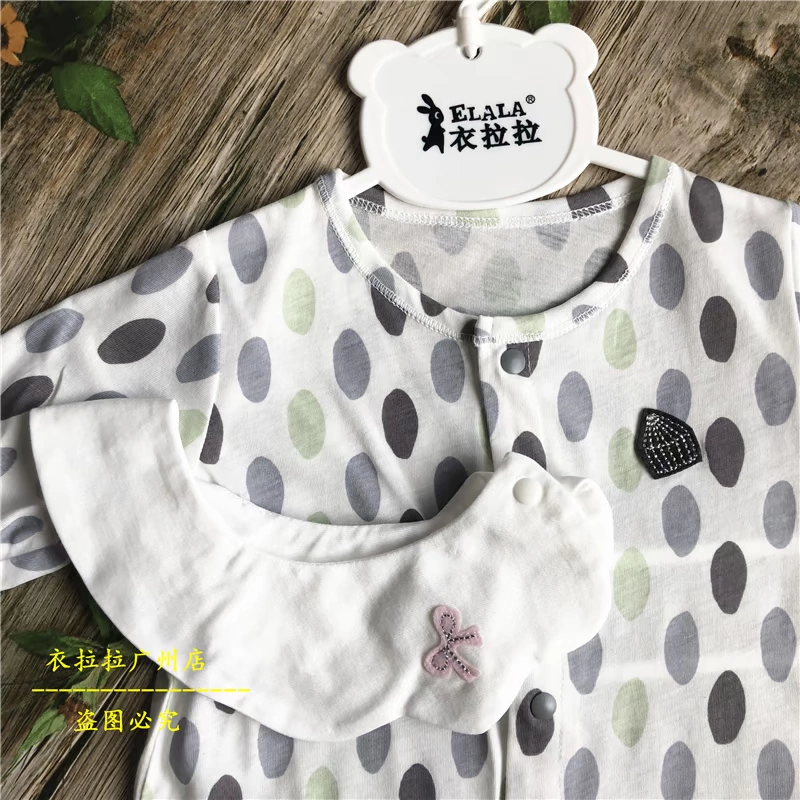 Mùa hè siêu mỏng cho bé sơ sinh tay dài một mảnh romper bé gái cotton romper 0-2 tuổi - Áo liền quần