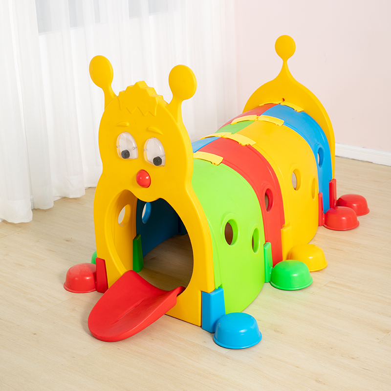 Kindergarten early education Caterpillar drill hole Children's plastic crawling tunnel Elf baby baby indoor and outdoor toys