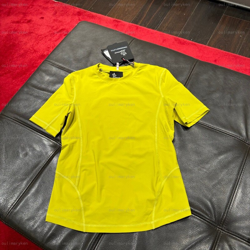 Outlet Discount Moncler Women's Round Neck Short-Sleeve Sports Quick-Dry T-Shirt, Yellow-Green, Size m Outlet Discount Moncler Women's Round Neck Short-Sleeve Sports Quick-Dry T-Shirt, Yellow-Green, Size m