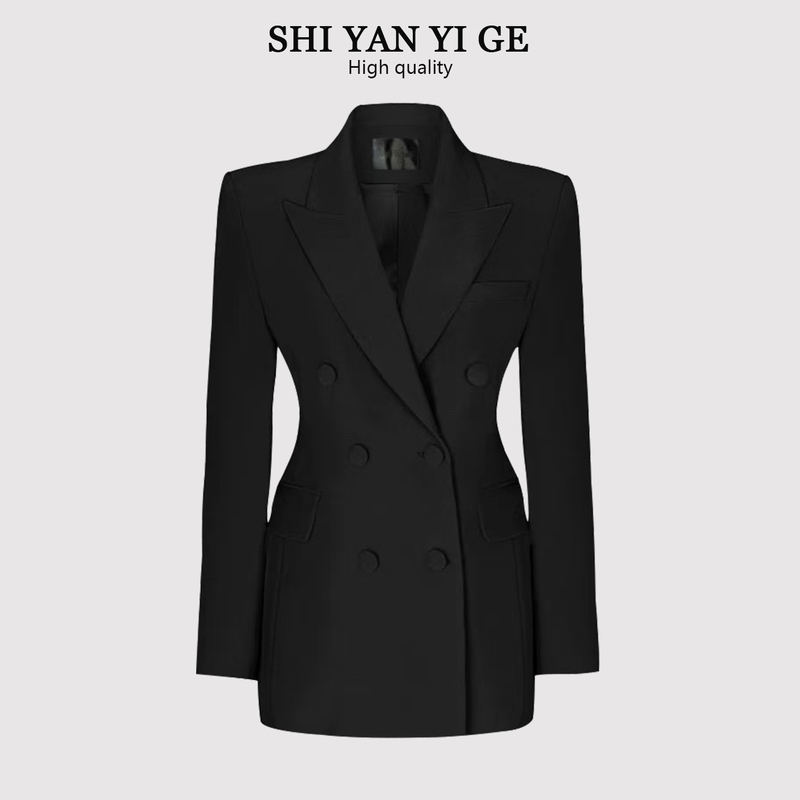 High-End and Stylish Waist-Slimming Blazer for Women, 2026 New Spring Trendy Black Suit