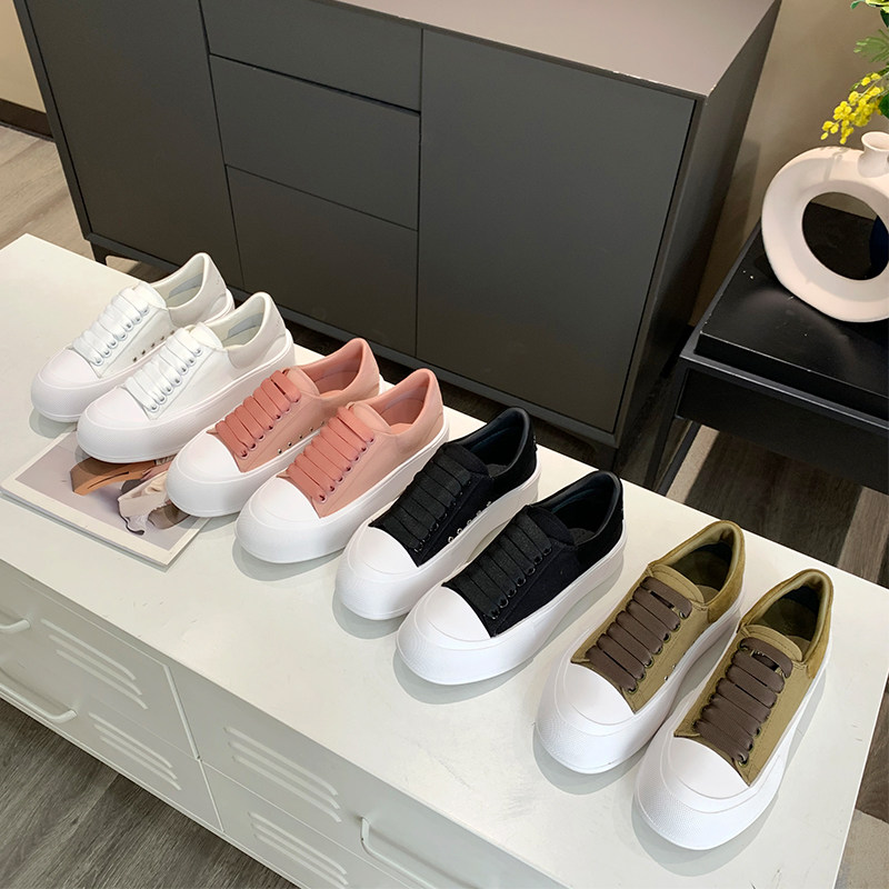 Mckunda Sailing Shoes Women 2021 Summer New Sport Hugh Lace Thick Sole Shoes Muffin Mckun Small White Shoes Lovers