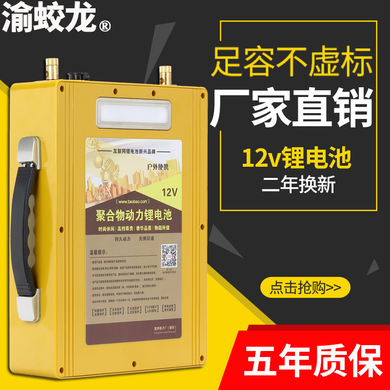 Lithium battery 12v large capacity 60AH100 amp portable foot capacity polymer battery cell high power thruster lithium battery