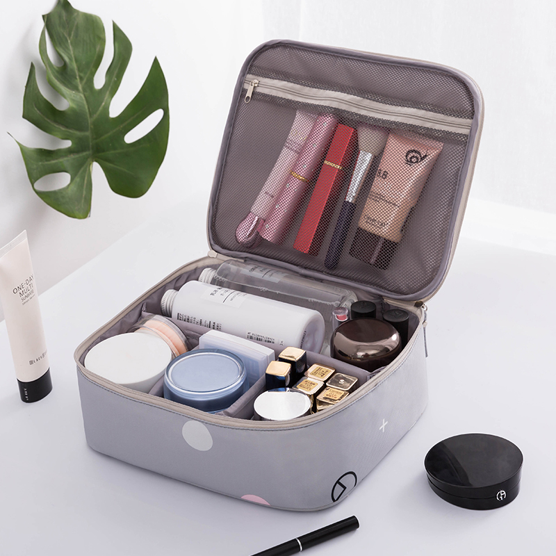 ins net red makeup bag pint trumpet portable korea large capacity carry-on bag casket box carry-on teen girl