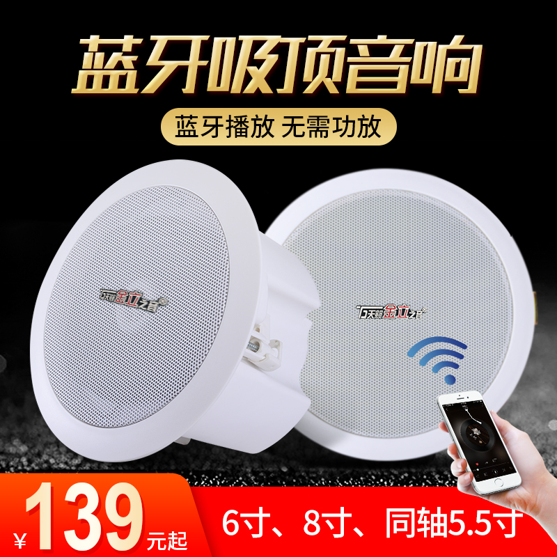 Sky Music X6 Wireless Bluetooth Suction Top Sound Background Music Embedded Shop Special Dining Room Smallpox Ceiling Speaker