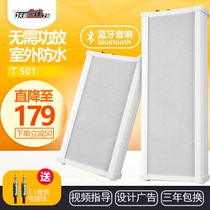 T-501 active outdoor waterproof sound column Outdoor Bluetooth wall-mounted sound Shop restaurant speaker School campus park Public broadcast