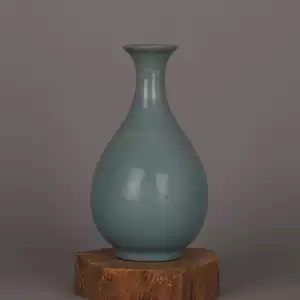 中国古董品 極珍 宋汝窯 瑙 天青釉 双鳳 戟瓶 旧藏 置き物　観賞する ak17 中国古董品 極珍 宋汝窯 瑙 天青釉 双鳳 戟瓶