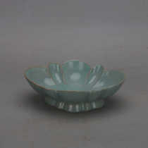 Ru kiln celadon nail long sunflower mouth lotus leaf wash imitation Song Dynasty secondhand five famous kiln home decoration ornaments porcelain