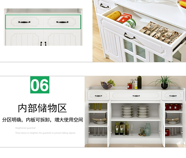 Sideboard Châu Âu mục vụ tủ trà hiện đại tối giản tủ bếp nhà bếp tủ lưu trữ tủ trắng tủ ăn - Buồng tu ao dep