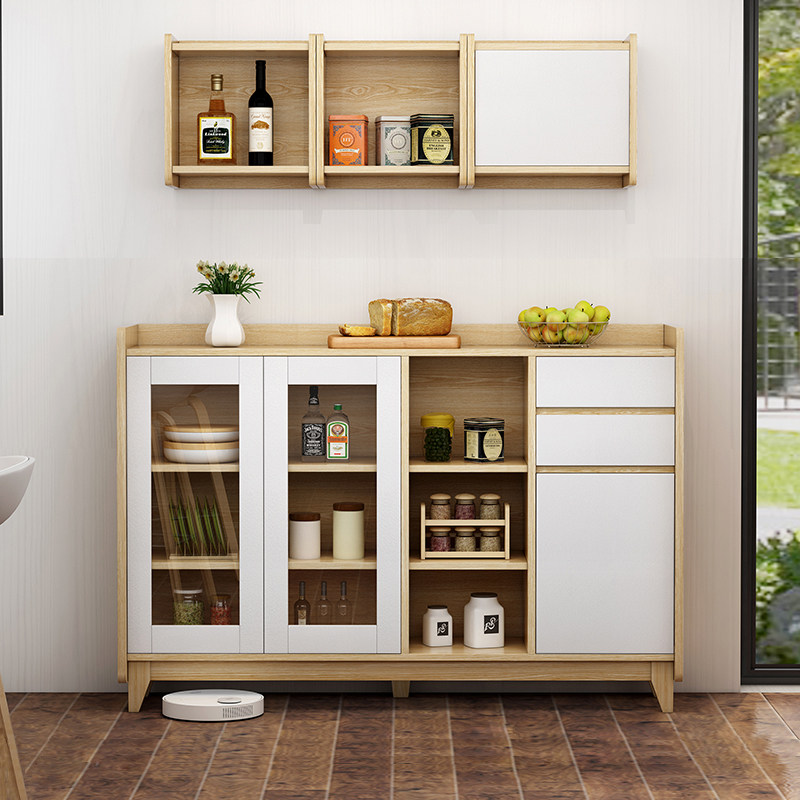 Nordic dining cabinet modern minimalist household tea cabinet wine cabinet kitchen cupboard cabinet storage cabinet storage cabinet paint-free board